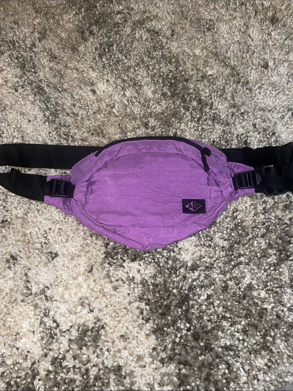 Purple Waist Pack Fanny Pack with Adjustable Black Strap